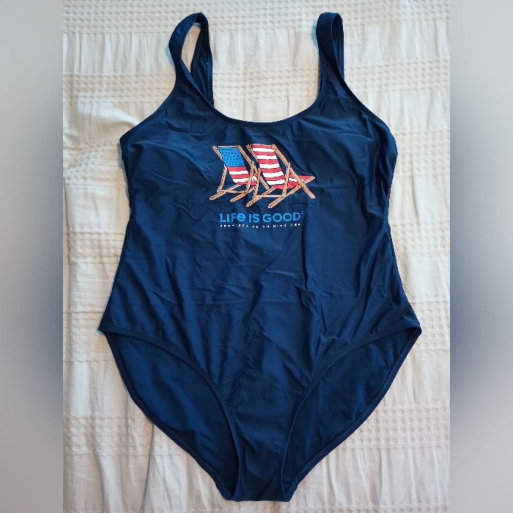 Life is Good Women's XL one piece Swimsuit